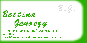 bettina ganoczy business card